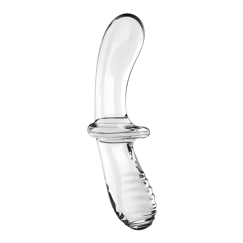 Satisfyer Double Crystal Borosilicate Glass Dildo – Temperature Play Sex Toy > Glass > Dildos