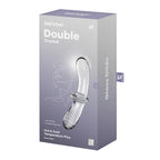 Satisfyer Double Crystal Borosilicate Glass Dildo – Temperature Play Sex Toy > Glass > Dildos