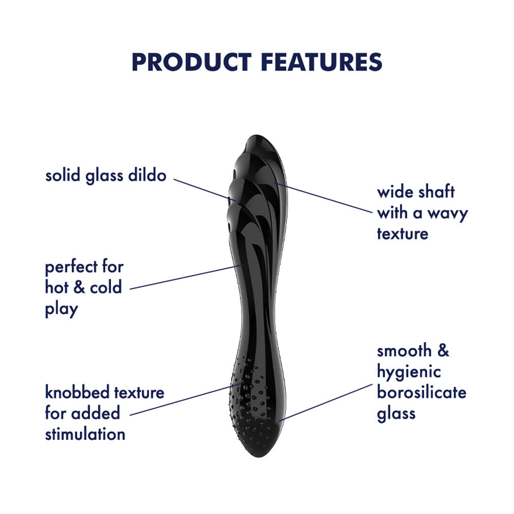 Satisfyer Dazzling Crystal 1 – 7.25 Inch Solid Borosilicate Glass Dildo Secondary image