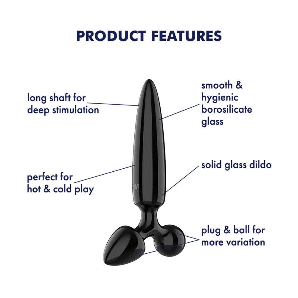 Satisfyer Triple Crystal 1 – Borosilicate Glass Dildo 21 cm with Two Smaller Plugs Secondary image