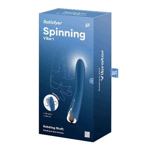 Satisfyer Spinning Vibe 1 – Rotating Vibrator 17.8 cm Blue > Vibrators > Standard Vibrators
