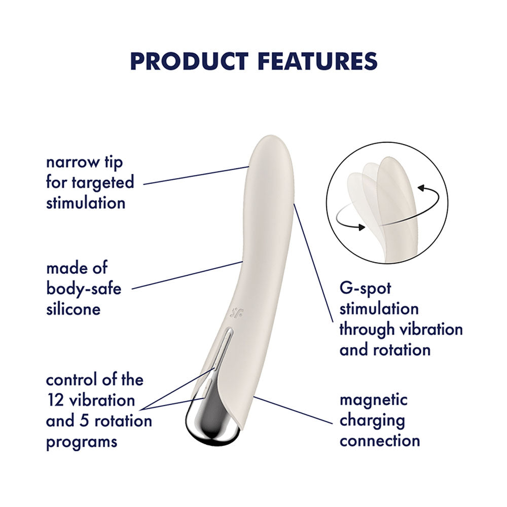 Satisfyer Spinning Vibe 1 – Rechargeable G-Spot Vibrator with 5 Rotation Speeds Secondary image