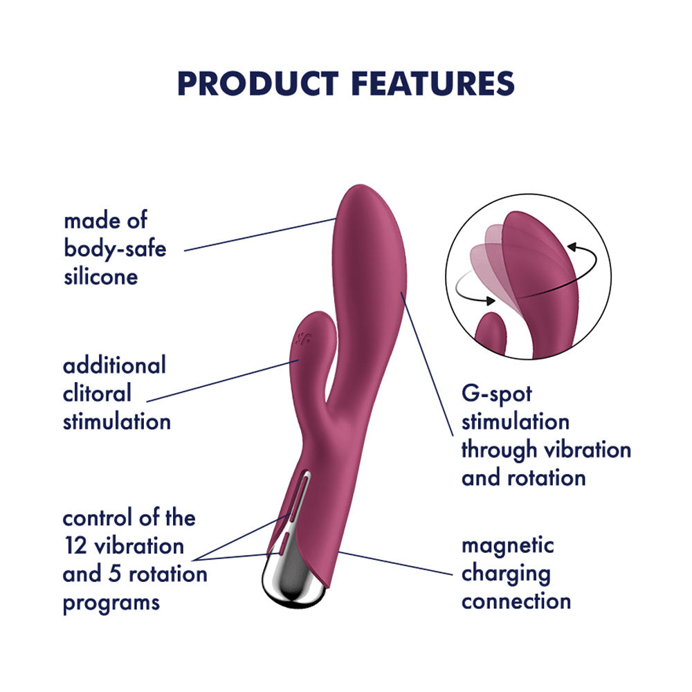 Satisfyer Spinning Rabbit 1 – Dual Action Rotating Rabbit Vibrator > Vibrators > Ladies > Rabbit