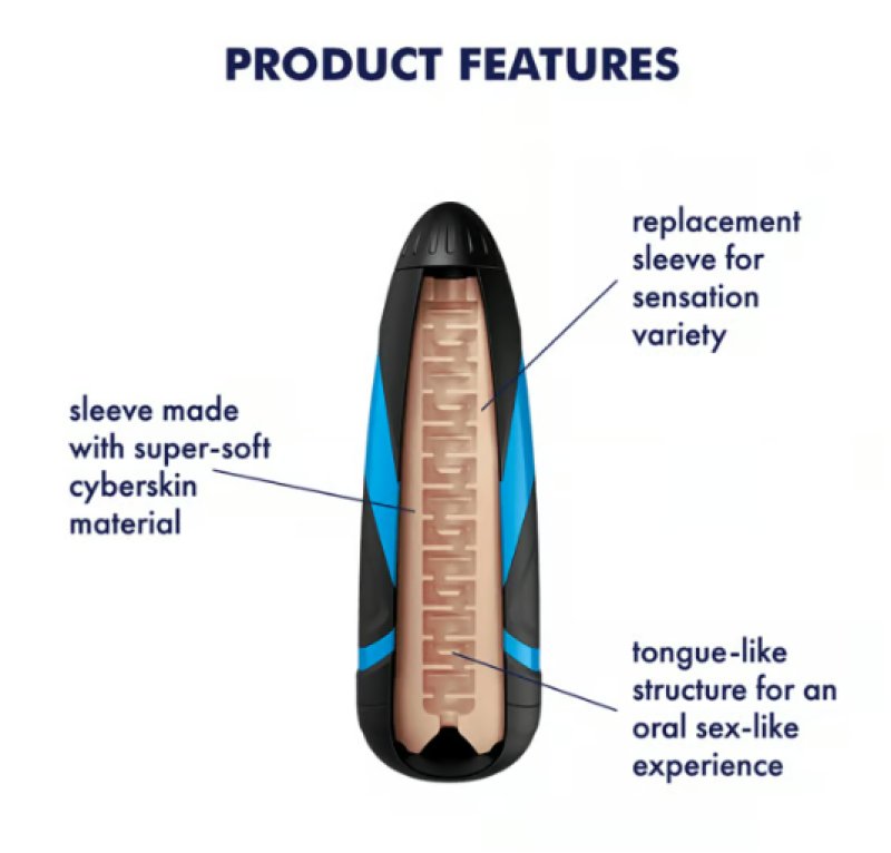 Satisfyer Men Sleeve Lusty Tongues – Realistic Sensual Texture Masturbator Sleeve > Sex Toys For Men > Masturbators > Vibrating