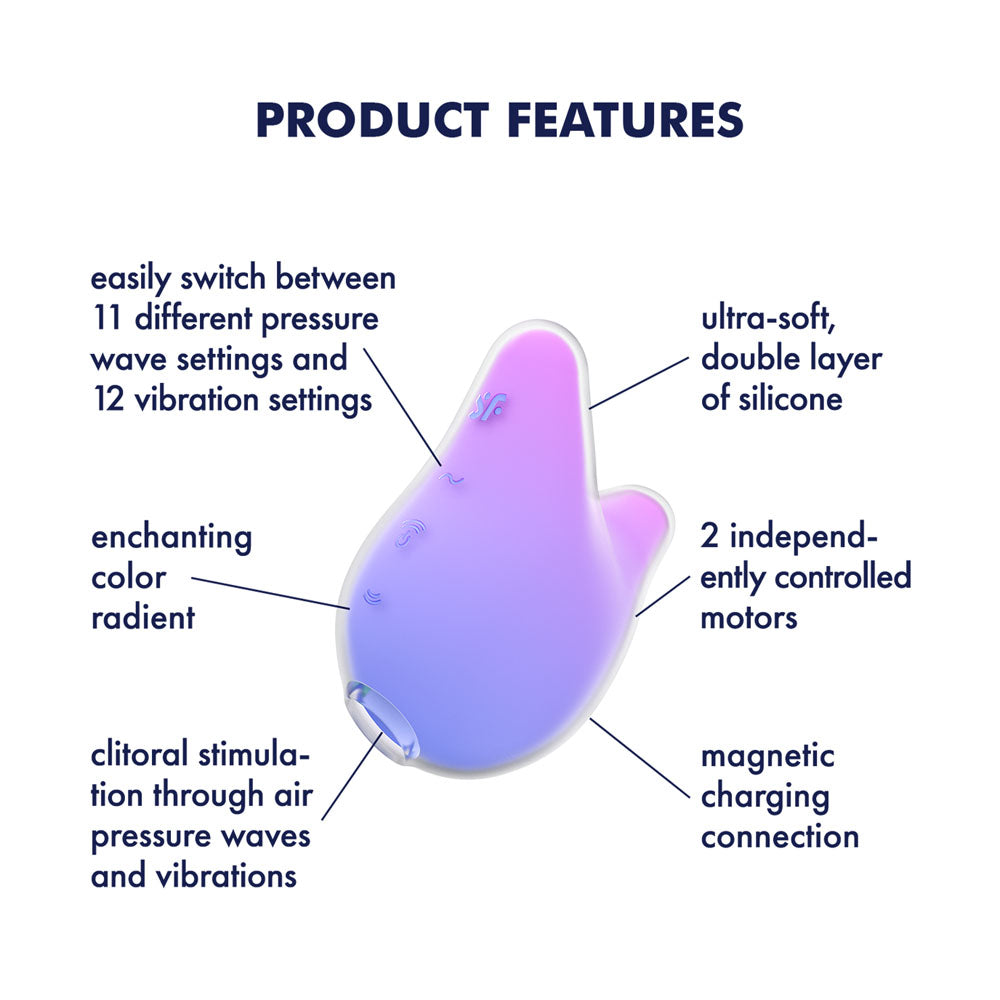 Satisfyer Mermaid Vibes Air Pulse Stimulator Violet Pink