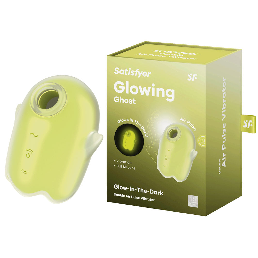 Satisfyer Glowing Ghost – USB Rechargeable Air Pulse Clitoral Stimulator Yellow > Sex Toys For Ladies > Air Pulsation
