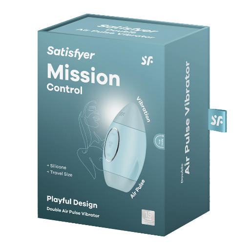 Satisfyer Mission Control Rechargeable Clitoral Stimulator Blue > Sex Toys For Ladies > Air Pulsation