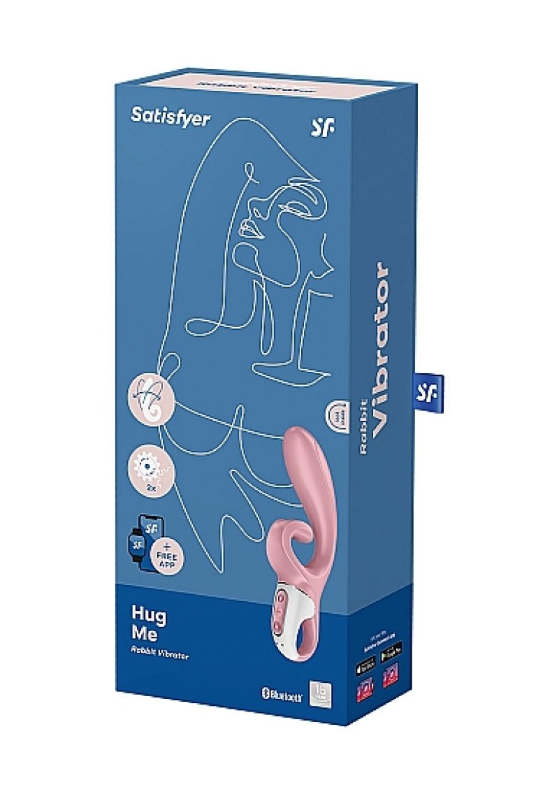 Satisfyer Hug Me 21cm Rabbit Vibrator – App Controlled Waterproof G-Spot and Clitoral Stimulator
