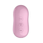 Satisfyer Cotton Candy Lilac Compact Oval Lay-On Vibrator with Pressure Waves and Vibration