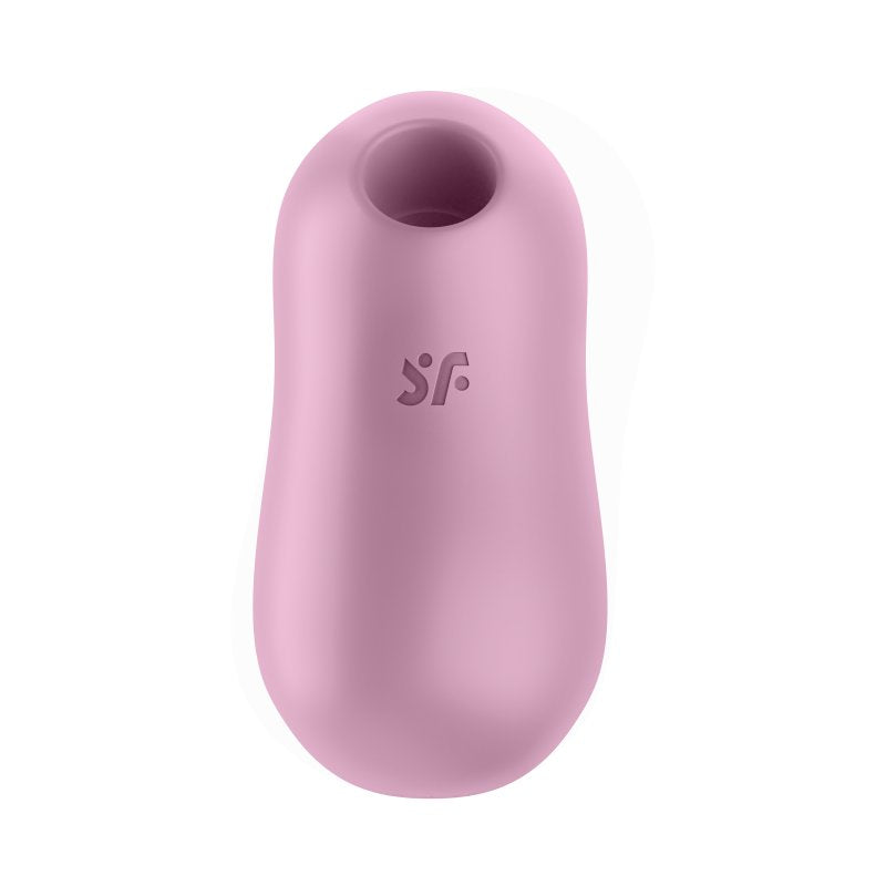 Satisfyer Cotton Candy Lilac Compact Oval Lay-On Vibrator with Pressure Waves and Vibration