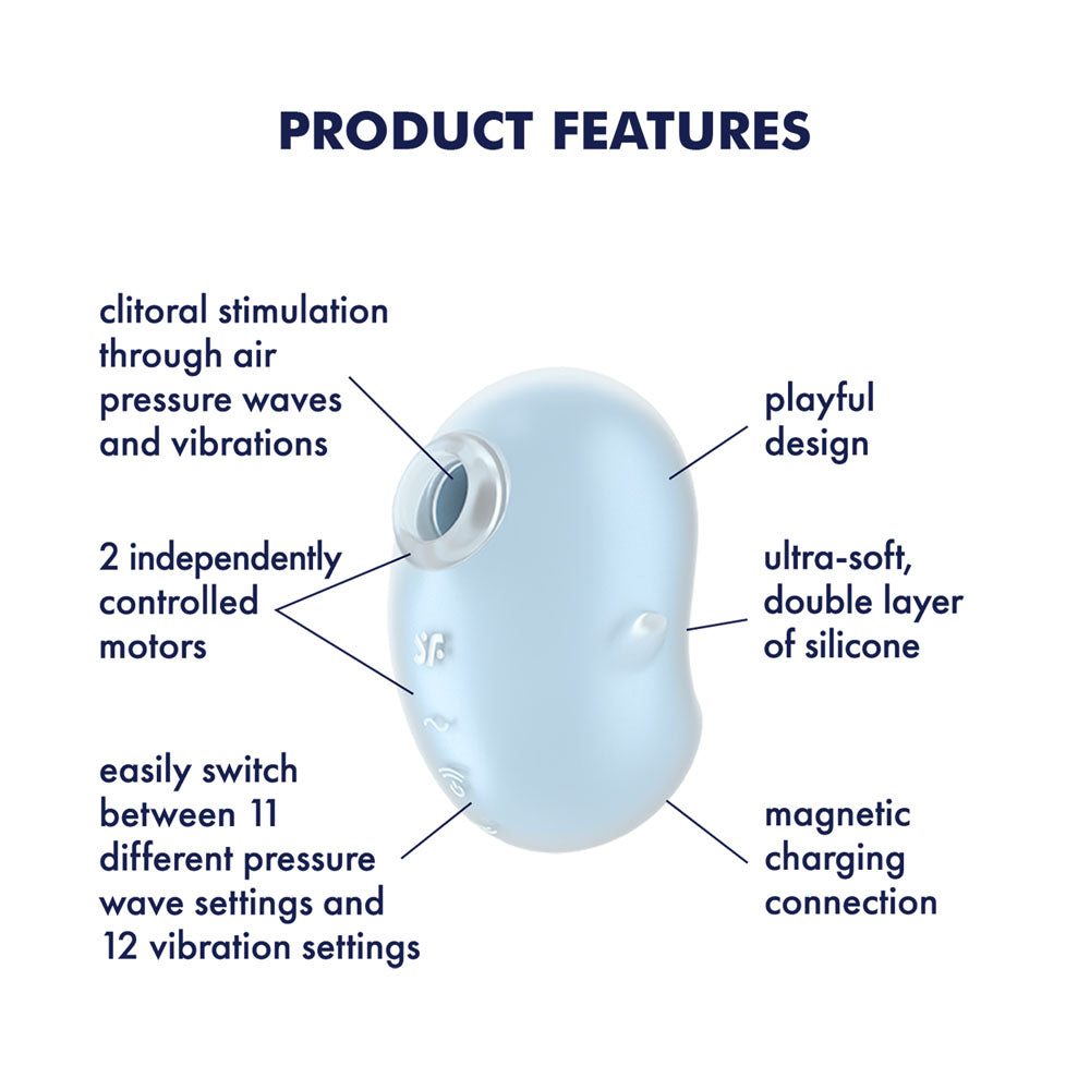 Satisfyer Cutie Ghost Air Pulse Vibrator – Rechargeable Silicone Compact Vibrator > Sex Toys For Ladies > Air Pulsation