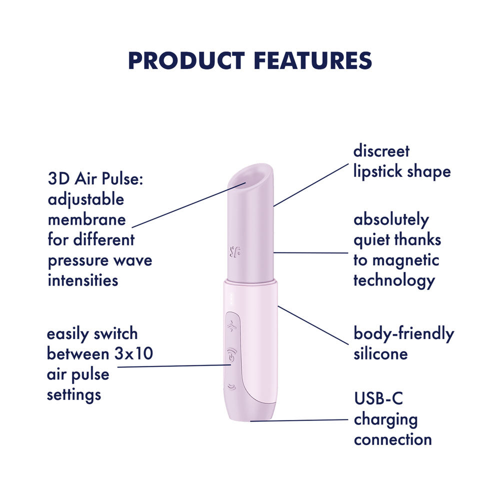 Satisfyer Secret Kiss Mini – Travel-Sized Clitoral Massager > Sex Toys For Ladies > Air Pulsation