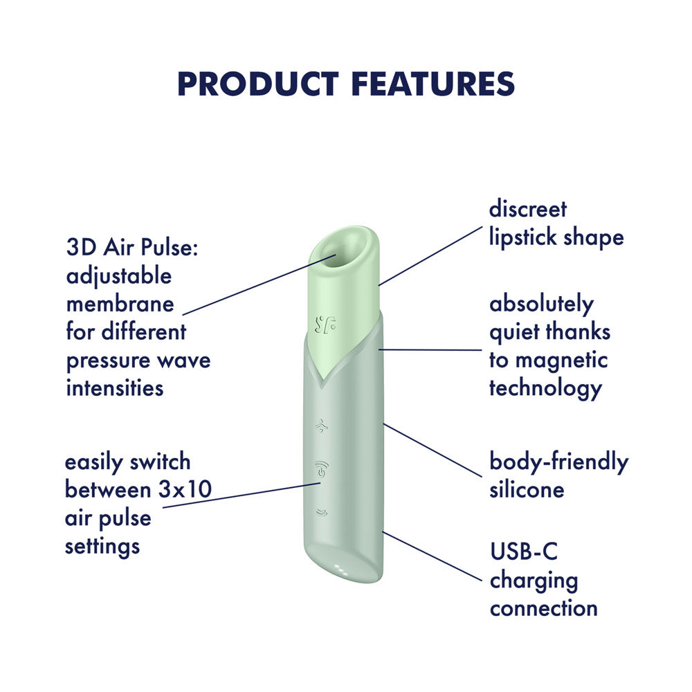 Satisfyer Naughty Kiss Mini – Compact Travel Size Clitoral Massager > Sex Toys For Ladies > Air Pulsation