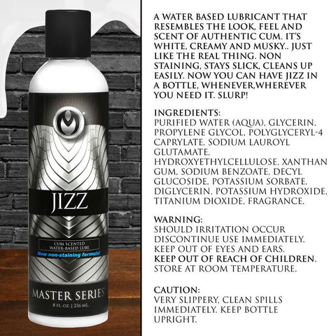 Master Series Jizz Scented Personal Lubricant 8 Ounce (236ml) > Lube > Speciality Exempt