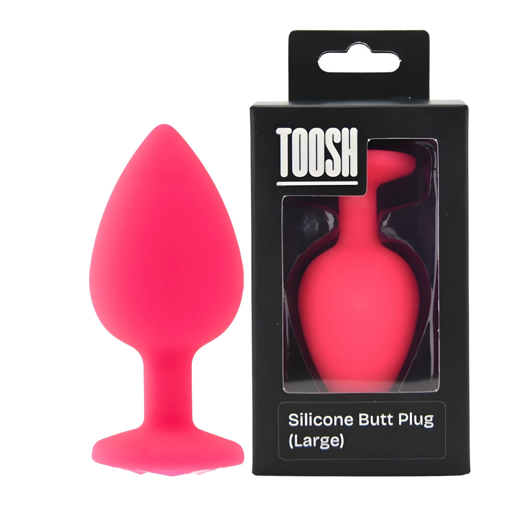 Toosh Pink Silicone Butt Plug Large – Soft Silicone Large Butt Plug > Anal Range > Butt Plugs
