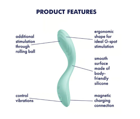 Satisfyer Rrolling Pleasure – G-Spot Vibrator with Rolling Ball and Vibrations > Sex Toys For Ladies > G-Spot Vibrators