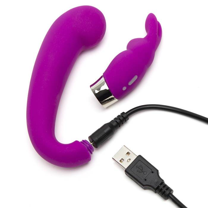 Happy Rabbit G-Spot Clitoral Curve Vibrator – Dual Motor Hands-Free Silicone Vibrator > Sex Toys For Ladies > G-Spot Vibrators