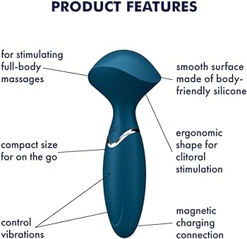 Satisfyer Mini Wand-er Silicone Travel Massager 16cm Waterproof Rechargeable Vibrator > Sex Toys > Mini Massagers