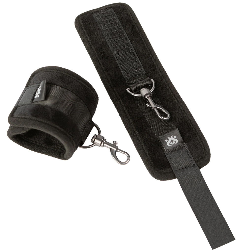 SEI MIO Sensually Secured Velvet Padded Wrist Restraints Handcuffs > Bondage Gear > Restraints