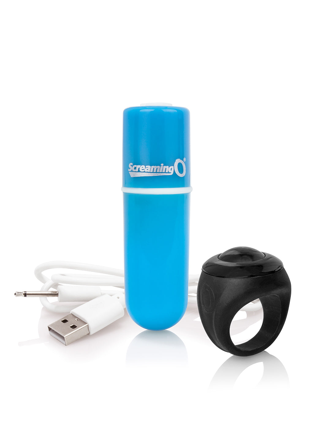 Screaming O Charged Vooom Remote-Controlled Rechargeable Bullet Vibrator with 10 Functions Blue > Sex Toys For Ladies > Clitoral Vibrators and Stimulators