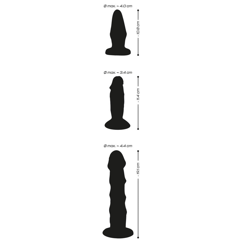 Crystal Clear Anal Training Set Pink > Anal Range > Butt Plug Kits