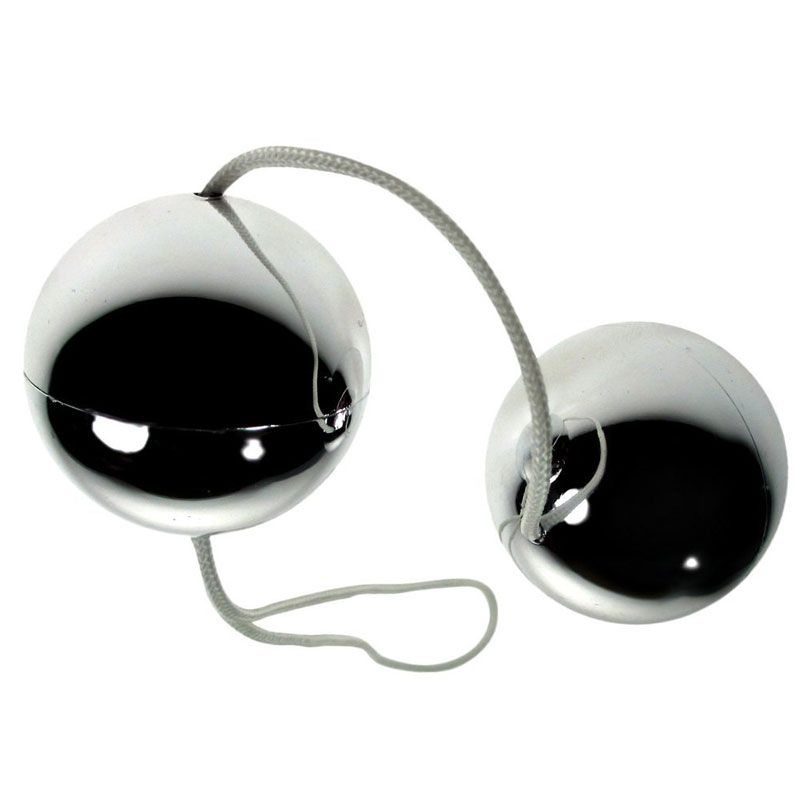 Vibratone Silver Duo Vibrating Ben Wa Balls 1.4 Inch Default Title > Sex Toys For Ladies > Orgasm Balls