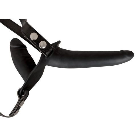 Black Double Dildo Strap On Default Title > Realistic Dildos and Vibes > Strap on Dildo