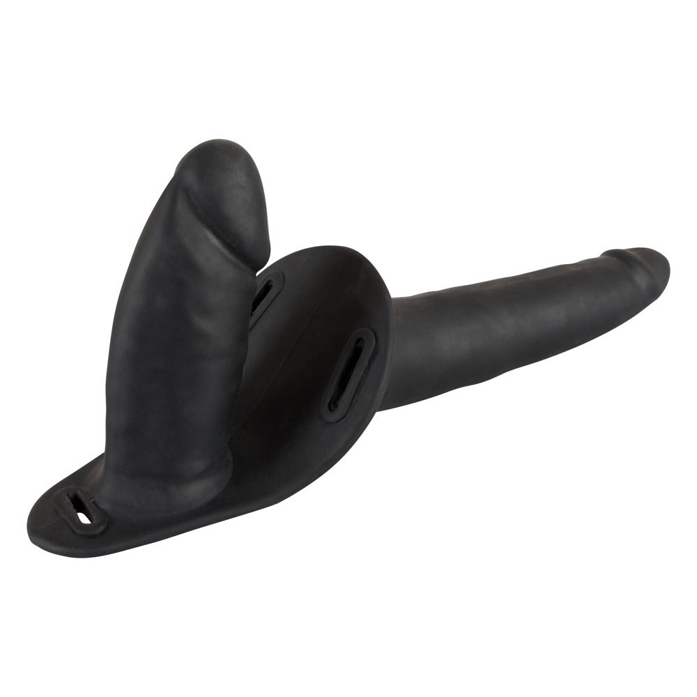 Black Double Dildo Strap On > Realistic Dildos and Vibes > Strap on Dildo