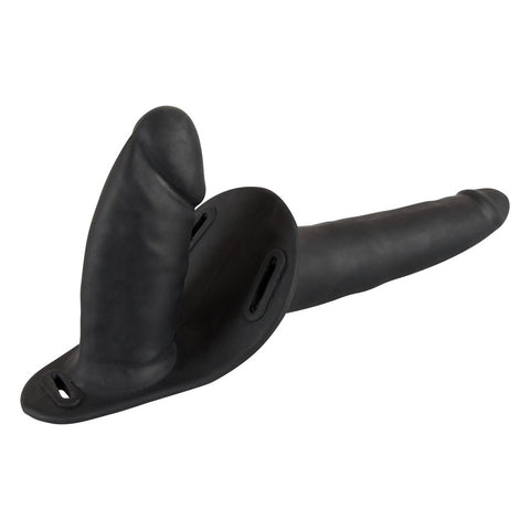 Black Double Dildo Strap On > Realistic Dildos and Vibes > Strap on Dildo
