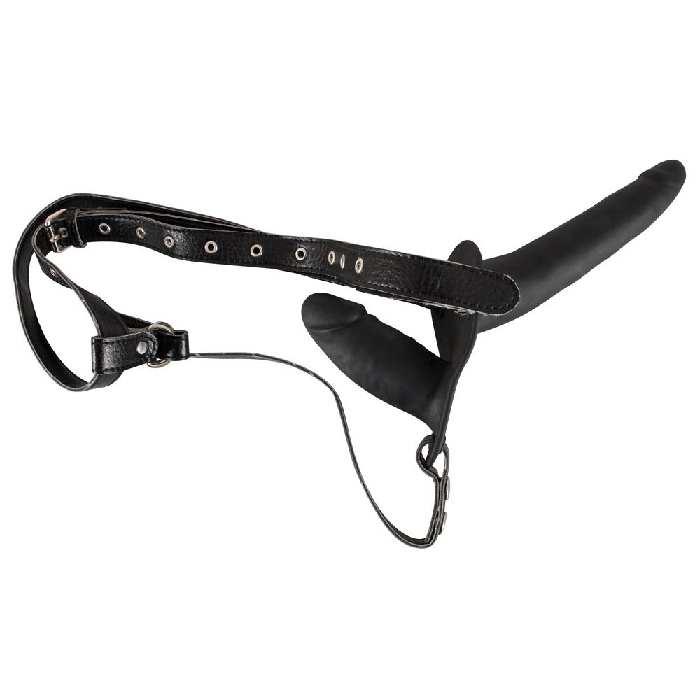Black Double Dildo Strap On > Realistic Dildos and Vibes > Strap on Dildo