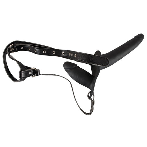 Black Double Dildo Strap On > Realistic Dildos and Vibes > Strap on Dildo