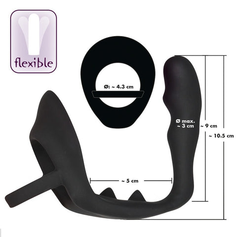 Black Velvets Cock Ring And Anal Plug > Sex Toys For Men > Love Ring Vibrators