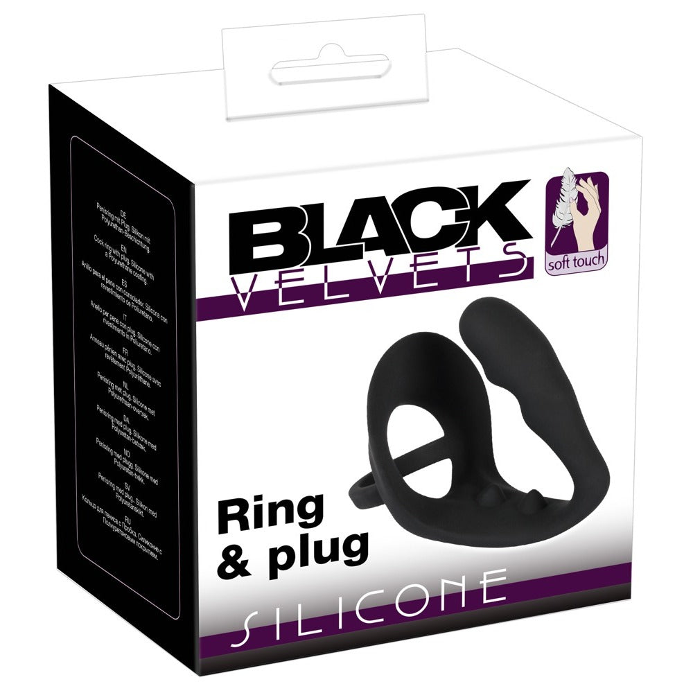 Black Velvets Cock Ring And Anal Plug > Sex Toys For Men > Love Ring Vibrators