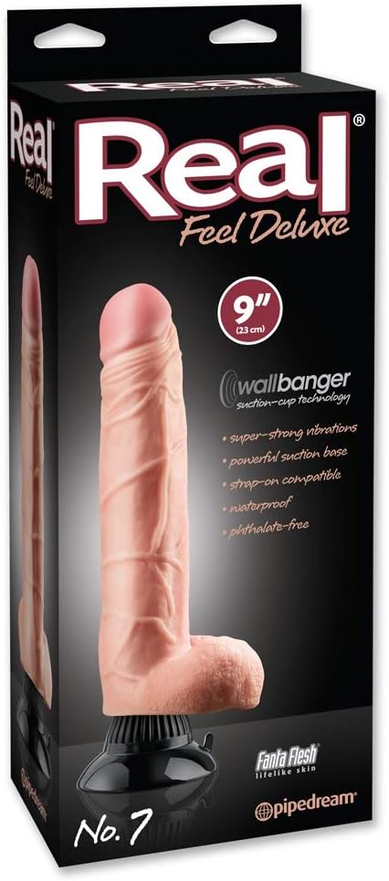 Real Feel Deluxe No.7 9 Inch Phthalate-Free Fanta Flesh Lifelike Vibrator > Vibrators > Realistic Vibrators