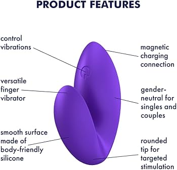 Satisfyer Love Riot Finger Vibrator – Waterproof Medical Silicone with 12 Vibration Modes > Vibrators > Finger Vibrators