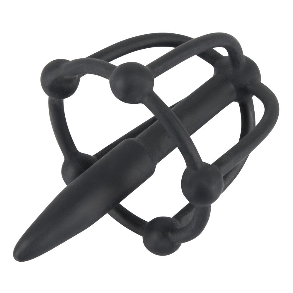 Silicone Penis Plug WIth Glans Cage Sounding Rods