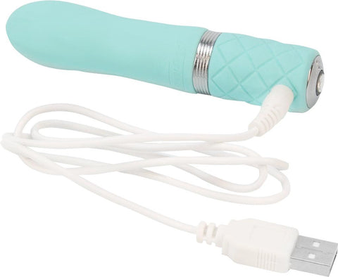 Pillow Talk Flirty Teal Vibrator for Playful Exploration