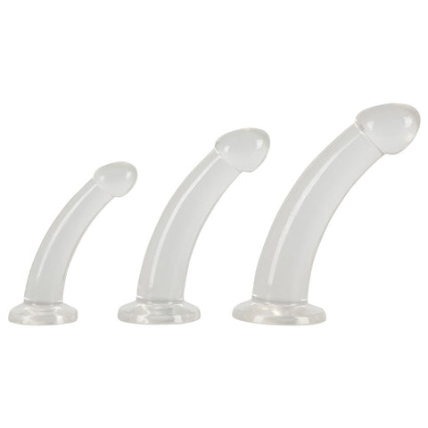 Crystal Clear Glass Anal Training Kit Three Piece Set Default Title > Anal Range > Butt Plug Kits