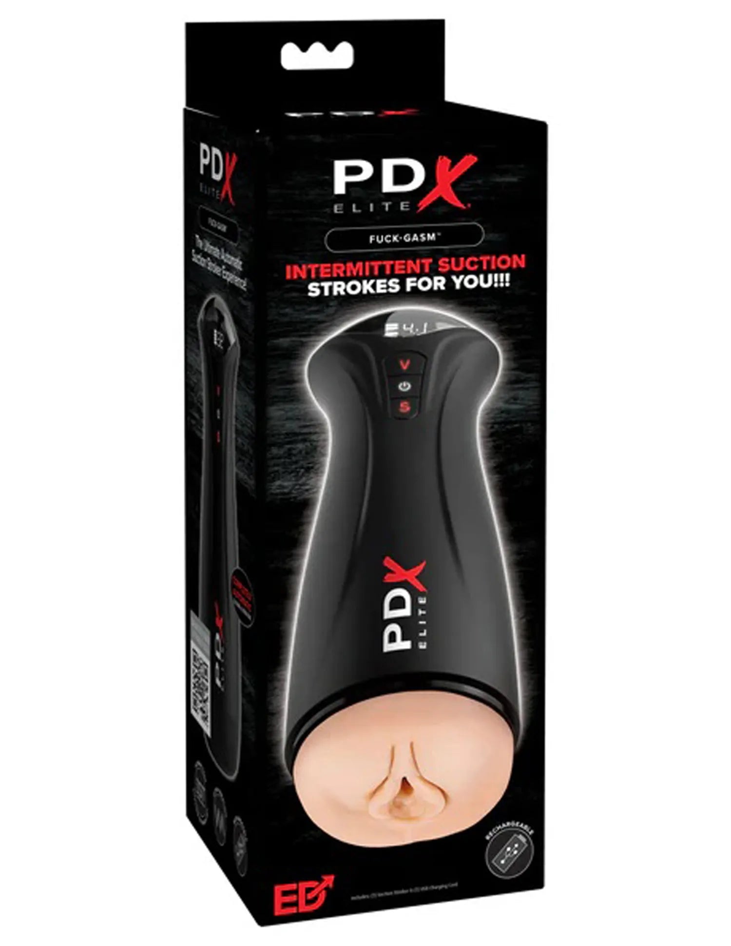 PDX Elite Fuck-Gasm Light – Rechargeable Suction and Vibration Stroker 9.7 Inch Length Beige > Sex Toys For Men > Masturbators Premium Main image