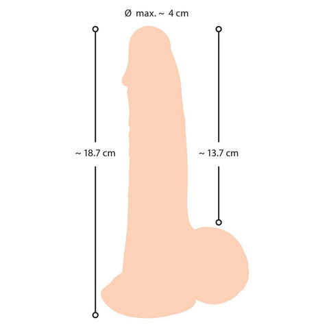 Nature Skin Movable Sleeve Realistic Soft 19cm Dildo > Realistic Dildos and Vibes > Penis Dildo