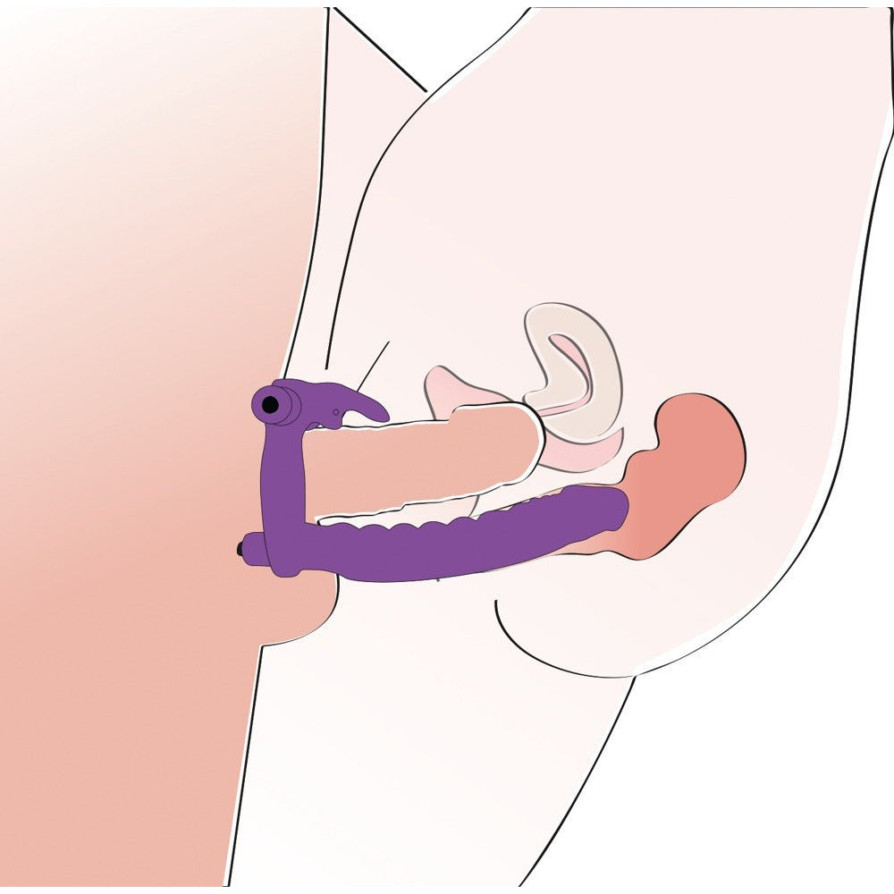 Los Analos Double Delight Vibrating Dildo And Cock Ring > Sex Toys For Ladies > Duo Penetrator