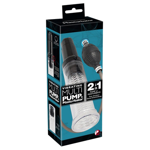 Vibrating Multi Pump 2 In 1 Rechargeable Masturbator Pump PUMPS Male Electric