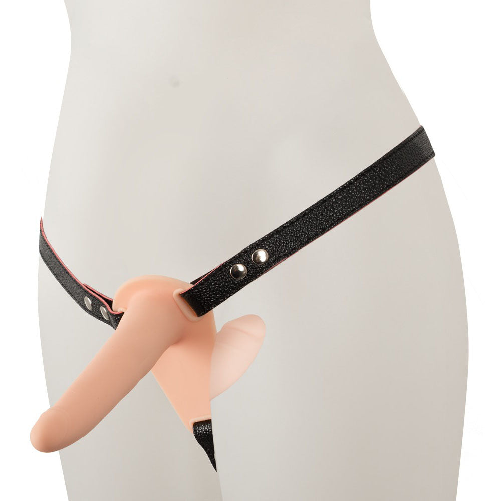 Soft Touch Silicone Rechargeable Vibrating Double Strap On > Realistic Dildos and Vibes > Vibrating Strap Ons