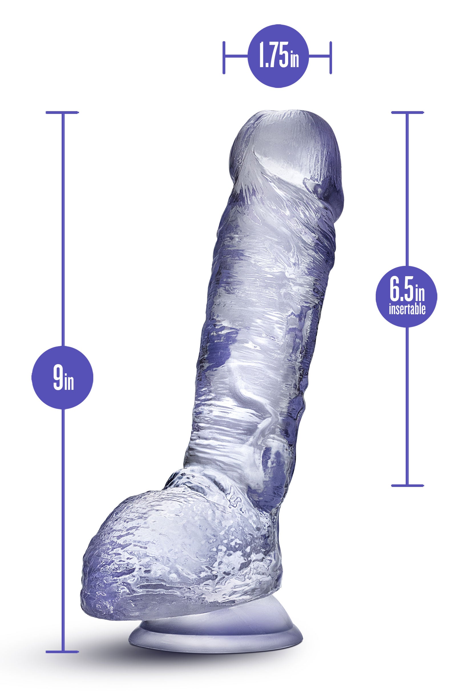 B Yours Plus Clear Realistic Suction Cup Dildo for G-Spot DONGS