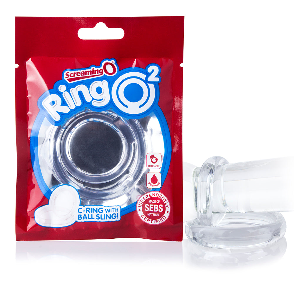 Screaming O RingO 2 Cock And Ball Ring Clear COCK RING Set