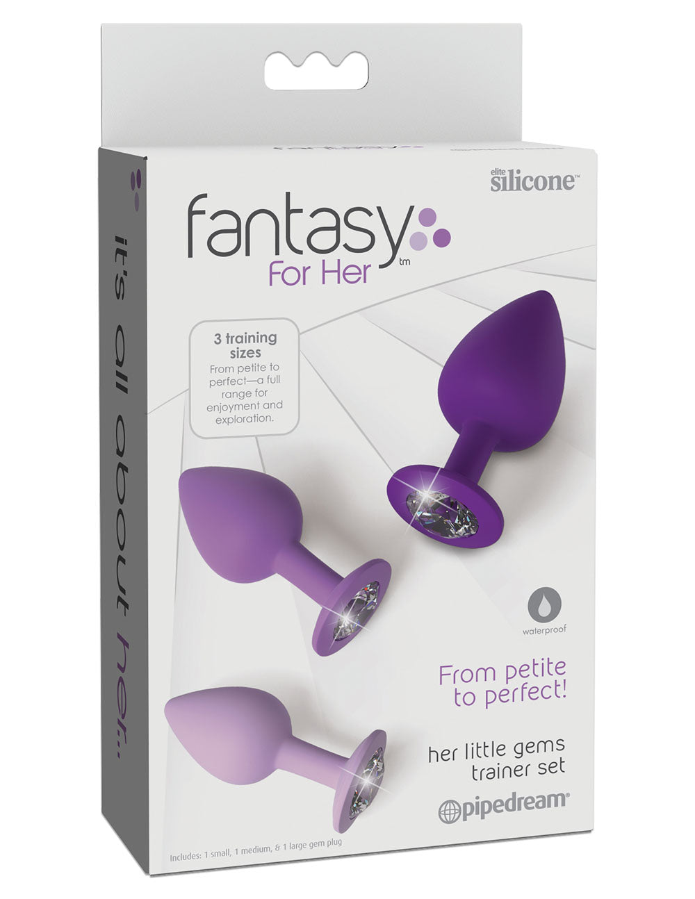 Fantasy For Her Little Gems Trainer Set – Set of 3 Sizes Anal Plugs Purple > Anal Range > Butt Plug Kits