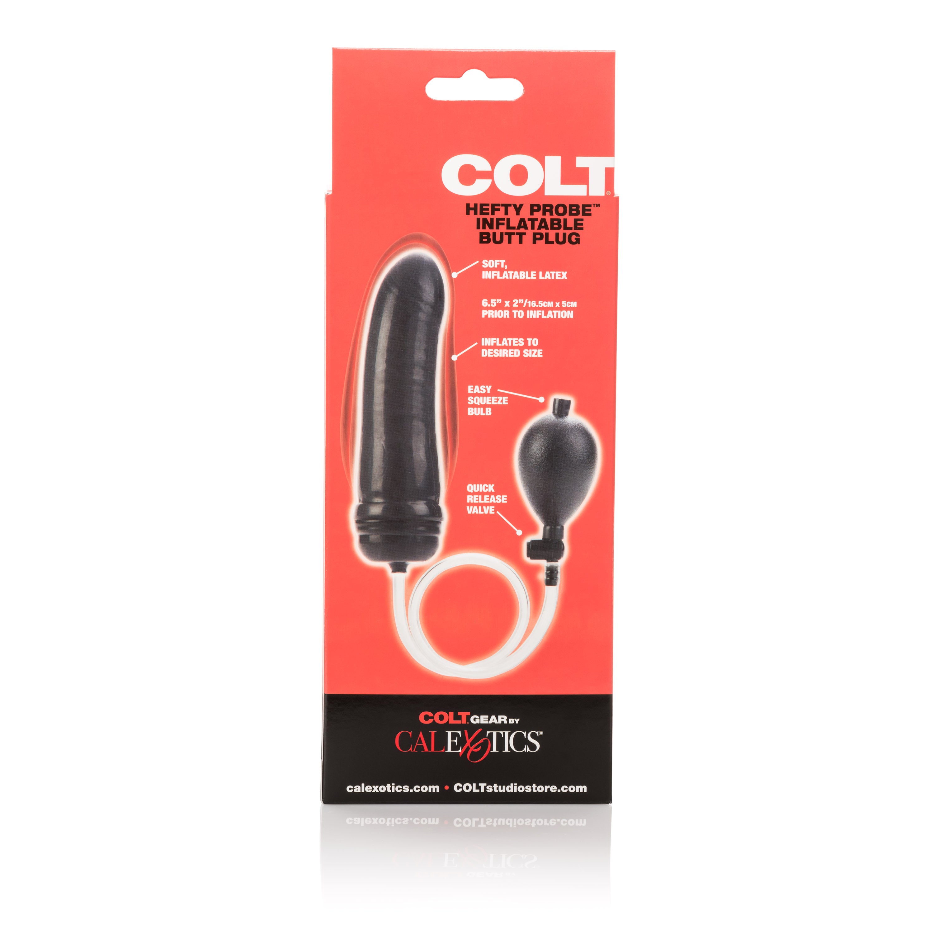 COLT Hefty Probe Inflatable Dildo Black ANAL TOYS