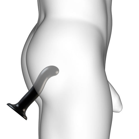 Strap On Me Curved Prostate And G Spot Dildo Large Black > Realistic Dildos and Vibes > Strap on Dildo