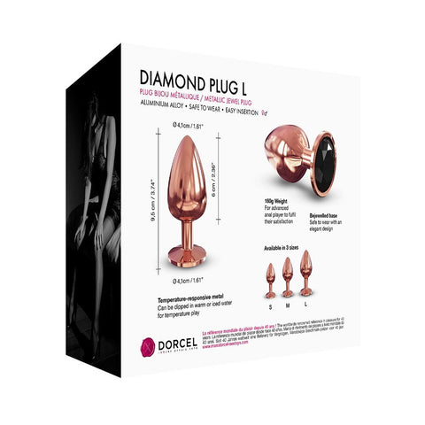 Dorcel Diamond Butt Plug Rose Gold Large > Anal Range > Butt Plugs