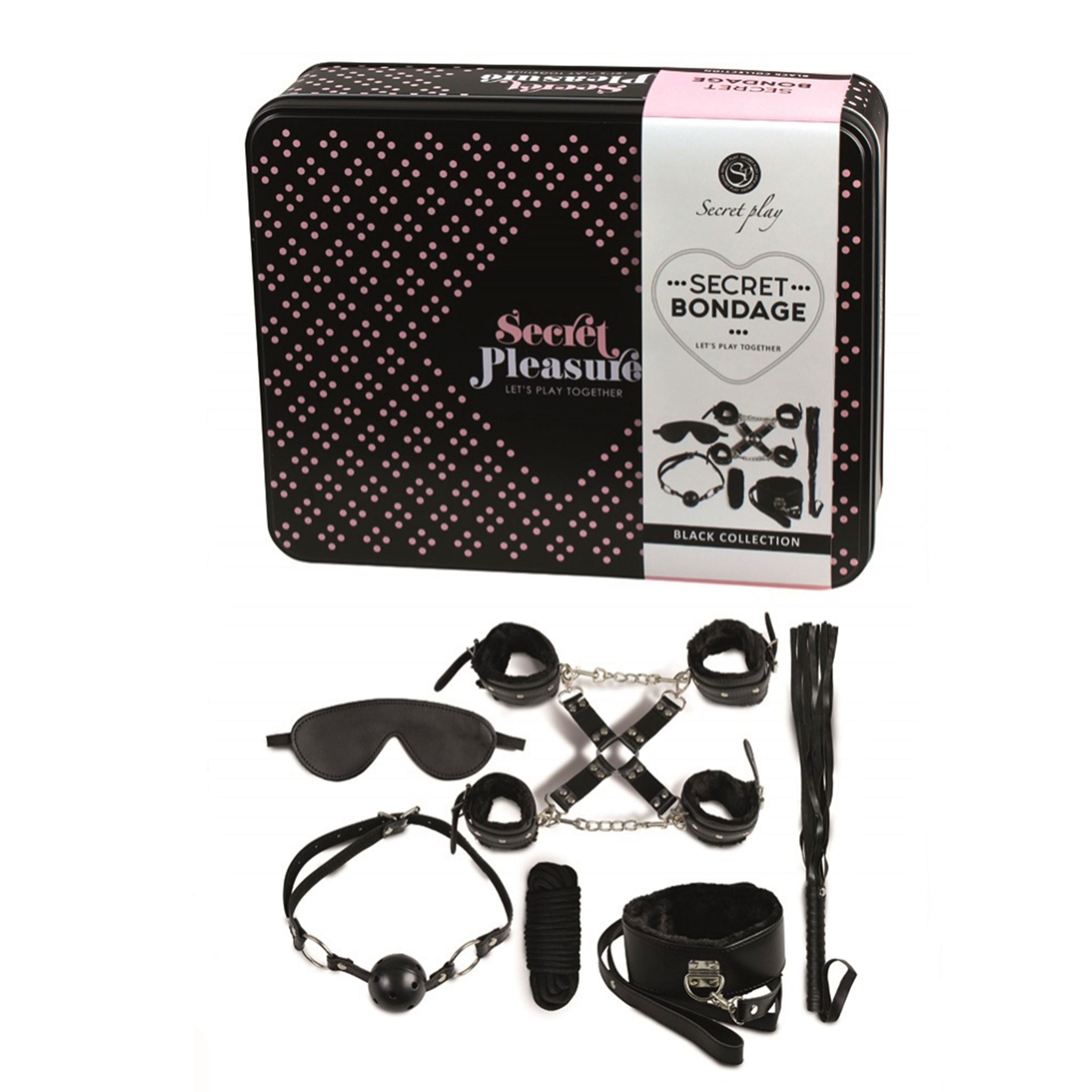 Secret Bondage Kit Black Collection – Vegan Leather Bondage Kit Default Title > Bondage Gear > Bondage Kits Main image